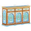 Hand Painted Sideboard 120x35x76 cm Solid Mango Wood