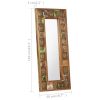 Mirror with Buddha Cladding Solid Reclaimed Wood – 50×110 cm