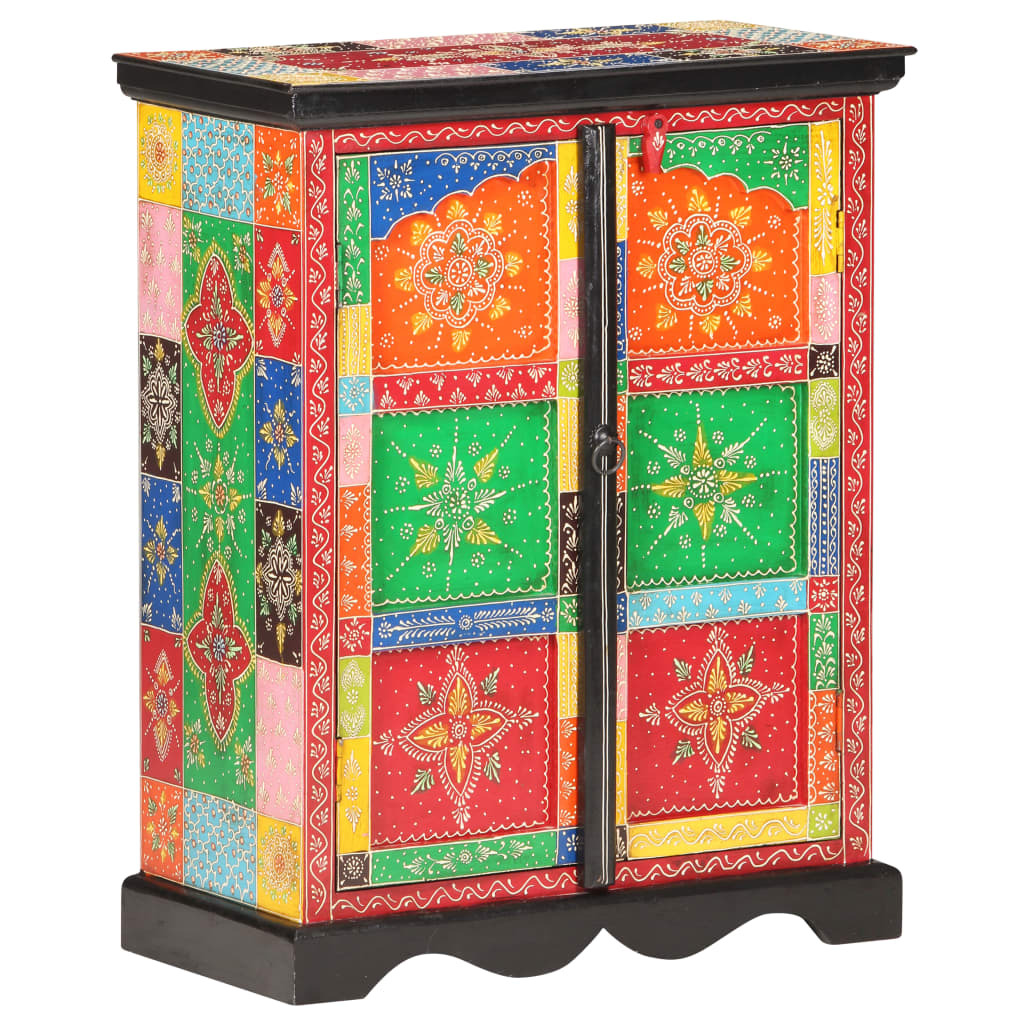 Hand Painted Sideboard 60x30x75 cm Solid Mango Wood