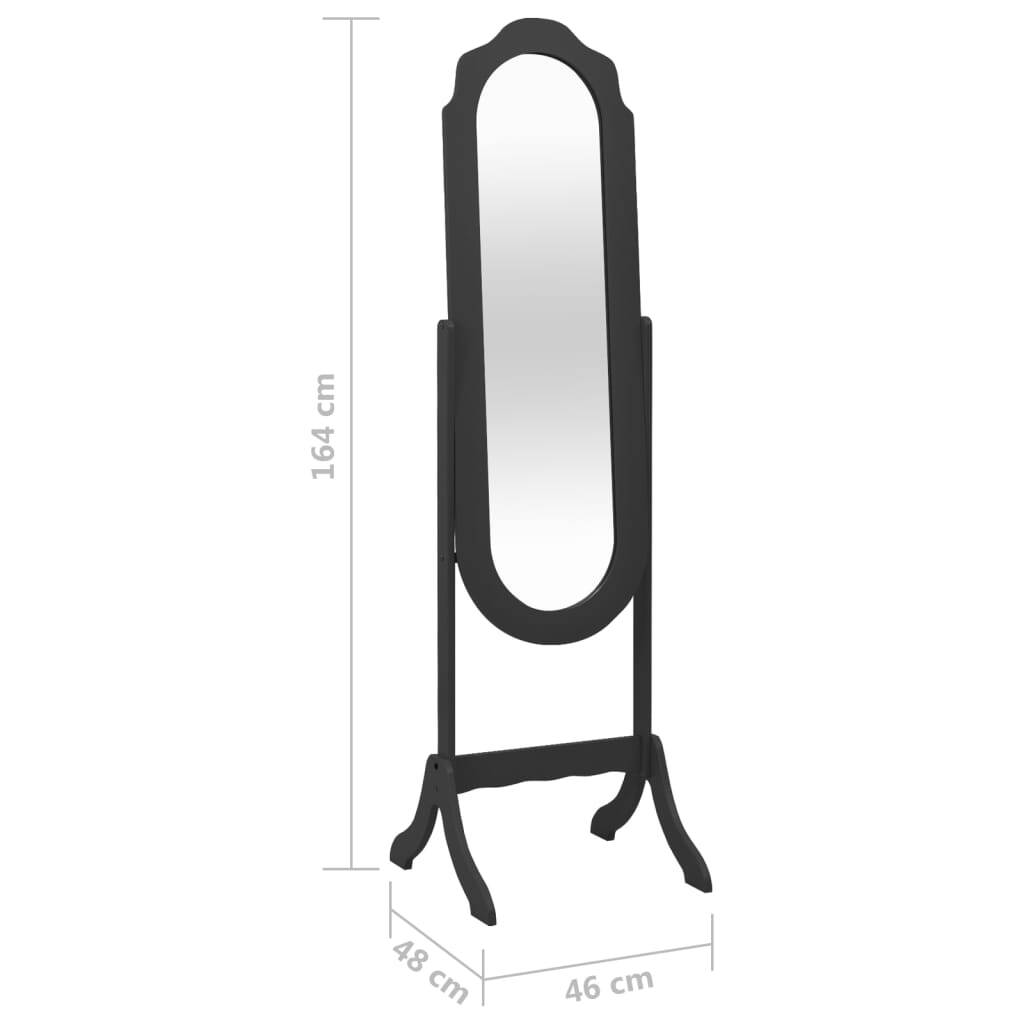 Free Standing Mirror Adjustable – Black