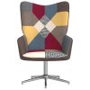 Relaxing Chair Patchwork Fabric – Silver, Without Footrest