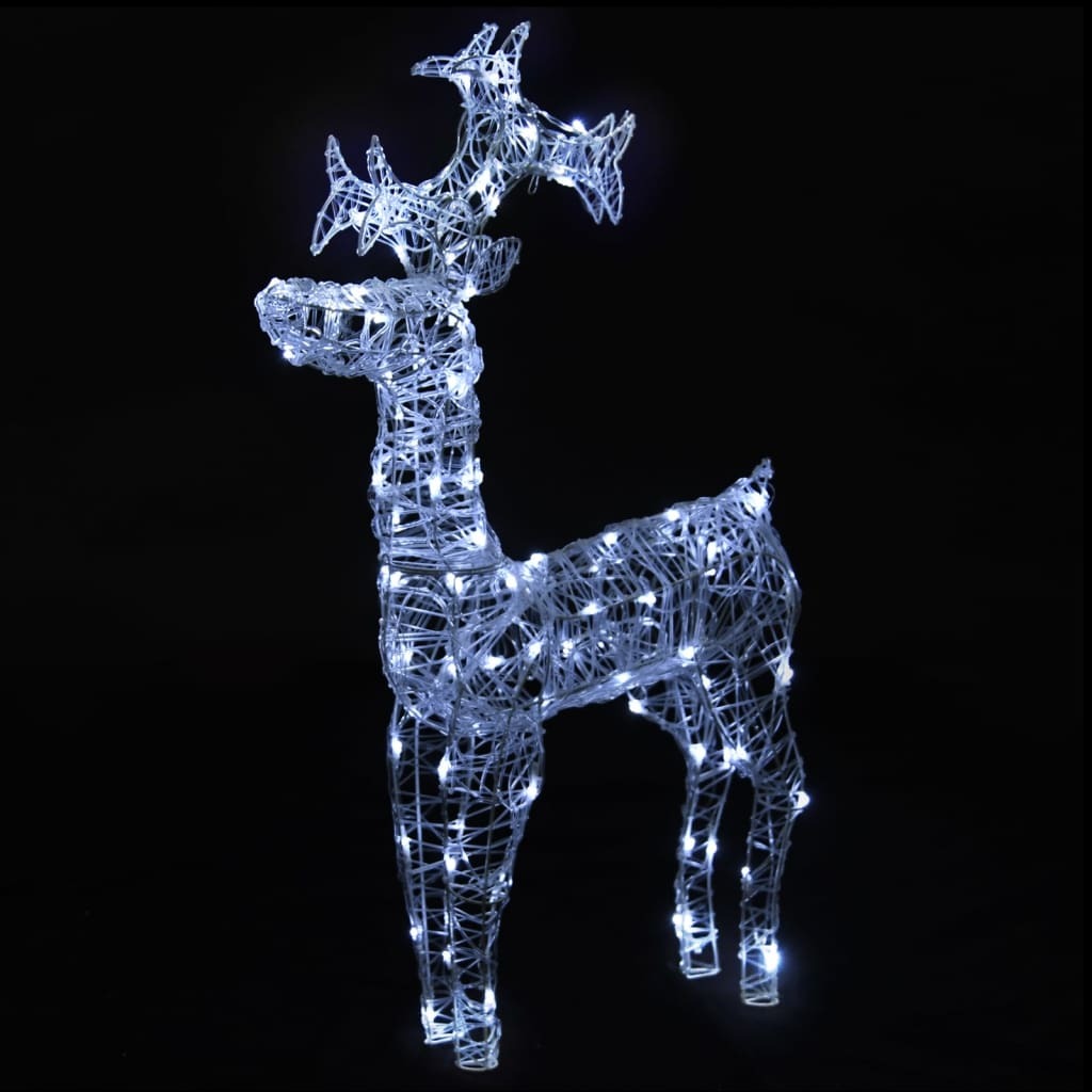 Reindeer Christmas Decoration 90 LEDs 60x16x100 cm Acrylic