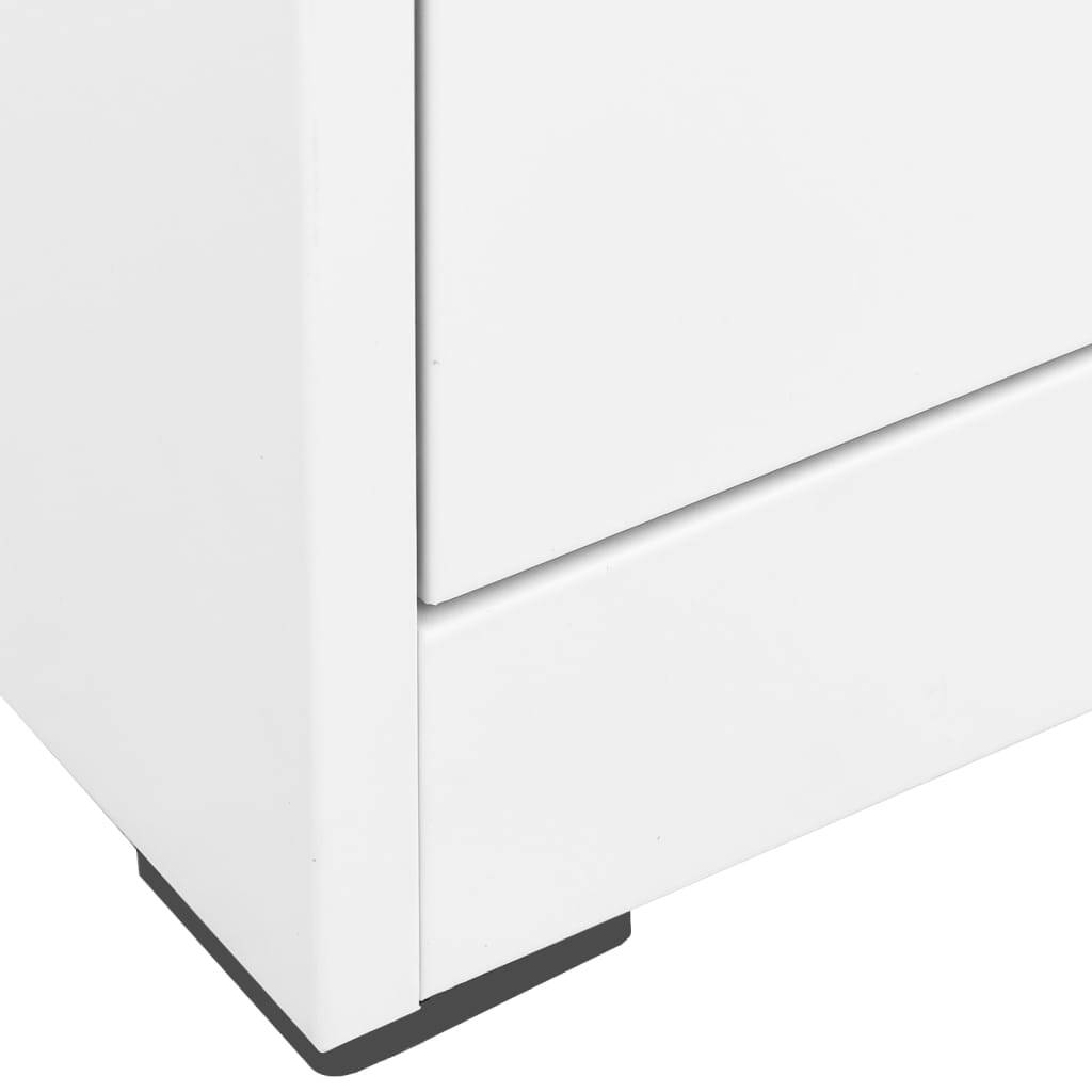 Filing Cabinet Steel – 46x62x72.5 cm, White