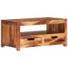 Coffee Table 84x49x40 cm Solid Wood Acacia