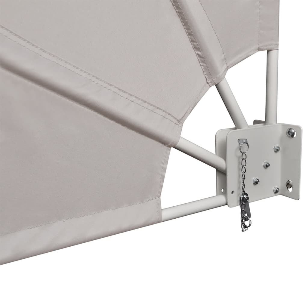 Collapsible Balcony Side Awning – 210×210 cm, Cream