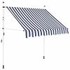 Manual Retractable Awning Stripes – Blue and White, 150 cm