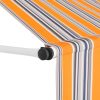Manual Retractable Awning Stripes – Yellow and Blue, 250 cm