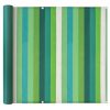 Balcony Screen Oxford Fabric – 75×600 cm, Stripe Green