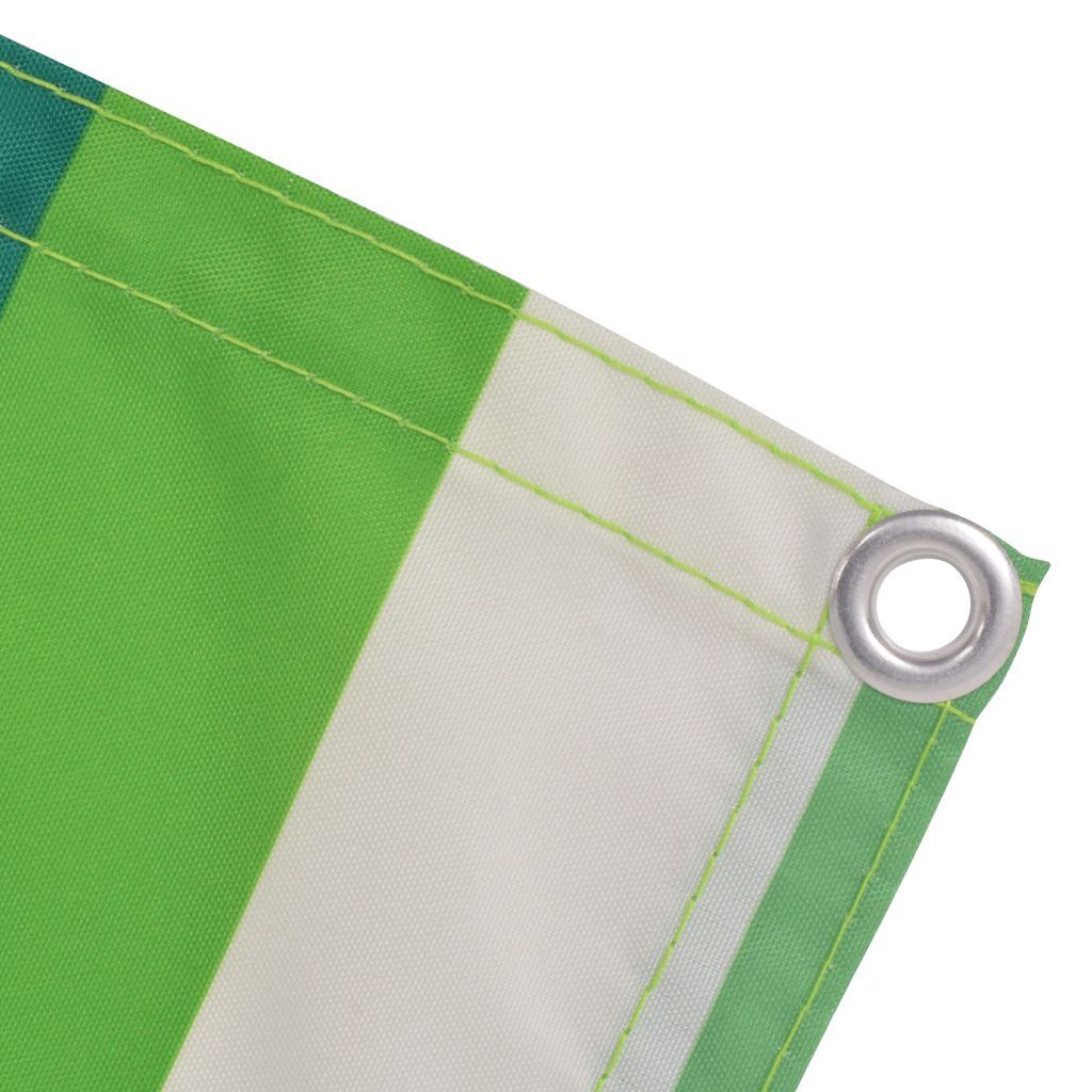 Balcony Screen Oxford Fabric – 75×600 cm, Stripe Green