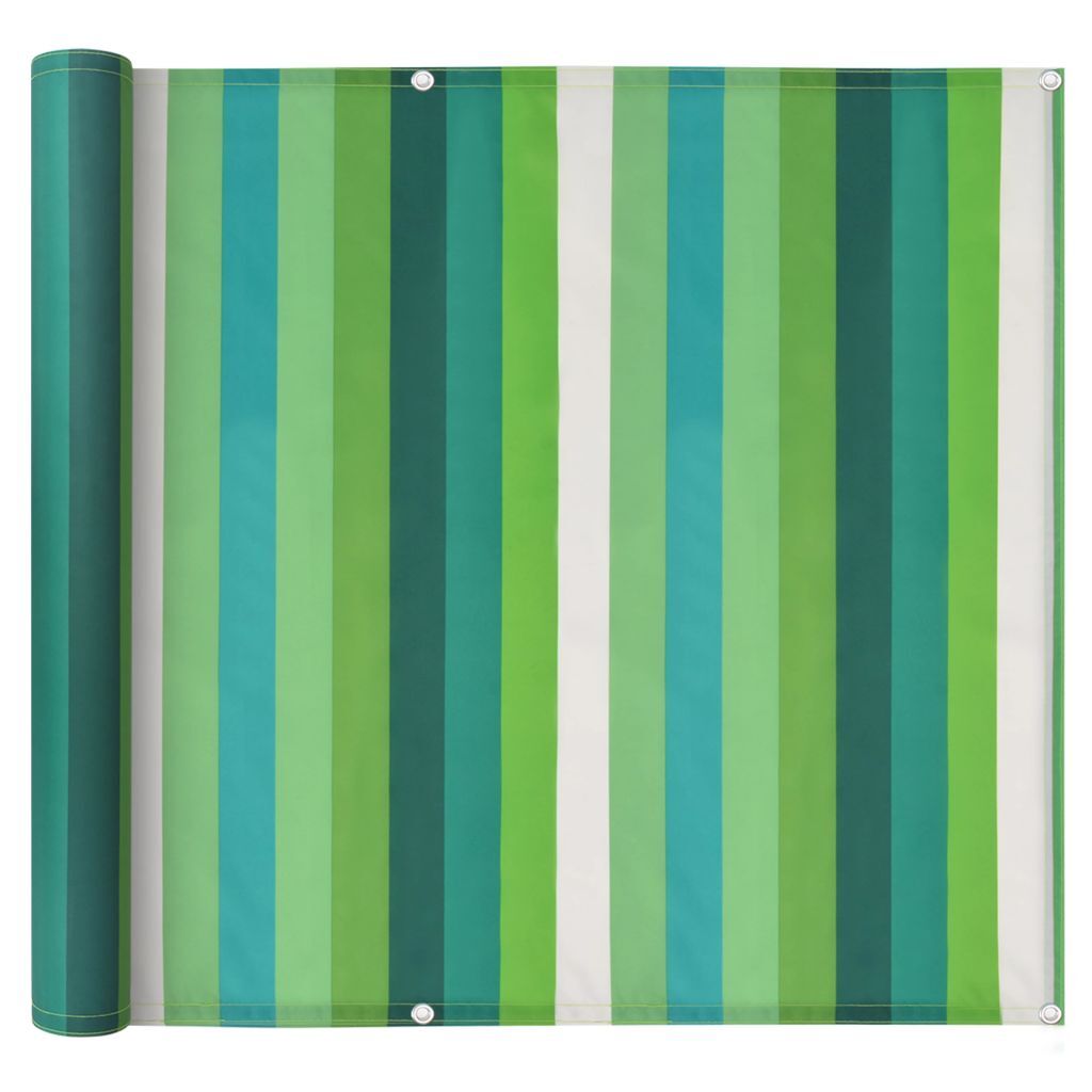 Balcony Screen Oxford Fabric – 90×600 cm, Stripe Green