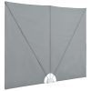 Collapsible Terrace Side Awning Grey – 240×160 cm