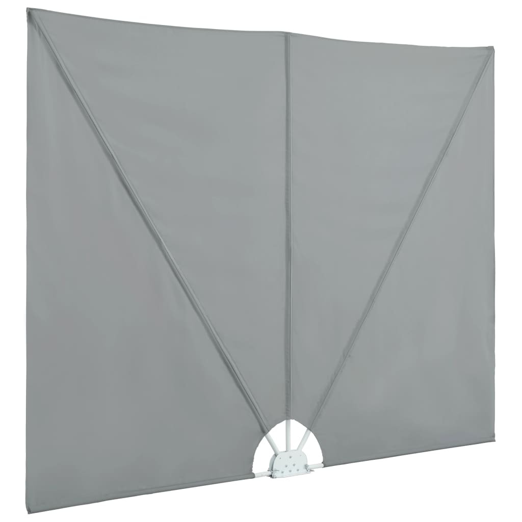 Collapsible Terrace Side Awning Grey – 300×150 cm