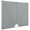Collapsible Terrace Side Awning Grey – 300×200 cm