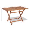 Folding Garden Table 120x70x75 cm Solid Wood Teak – Brown