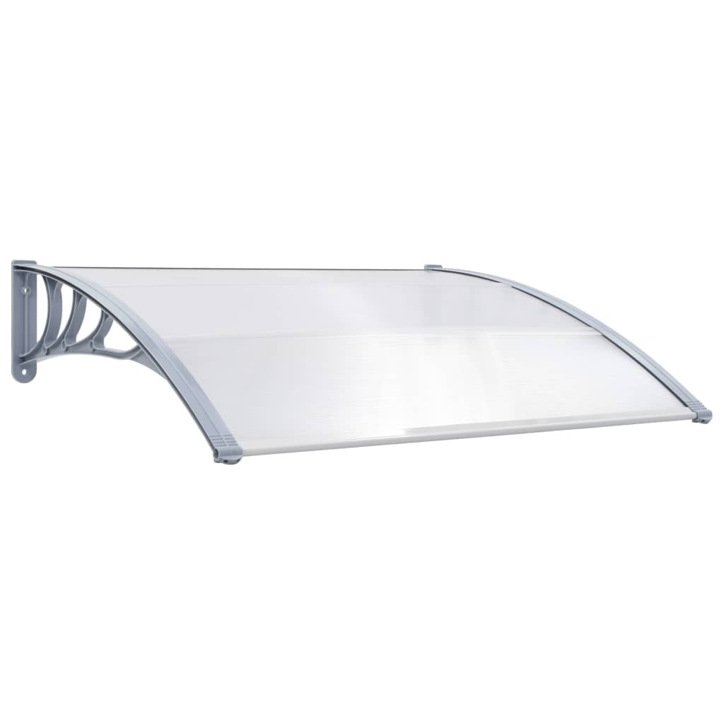 Door Canopy PC – 120×100 cm, White and Grey