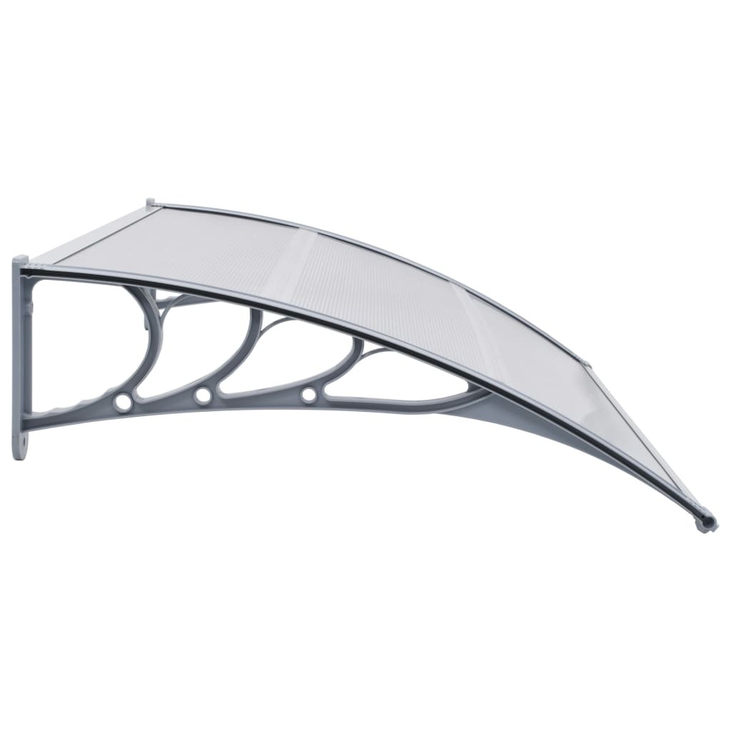 Door Canopy PC – 120×100 cm, White and Grey