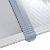 Door Canopy PC – 300×100 cm, White and Grey