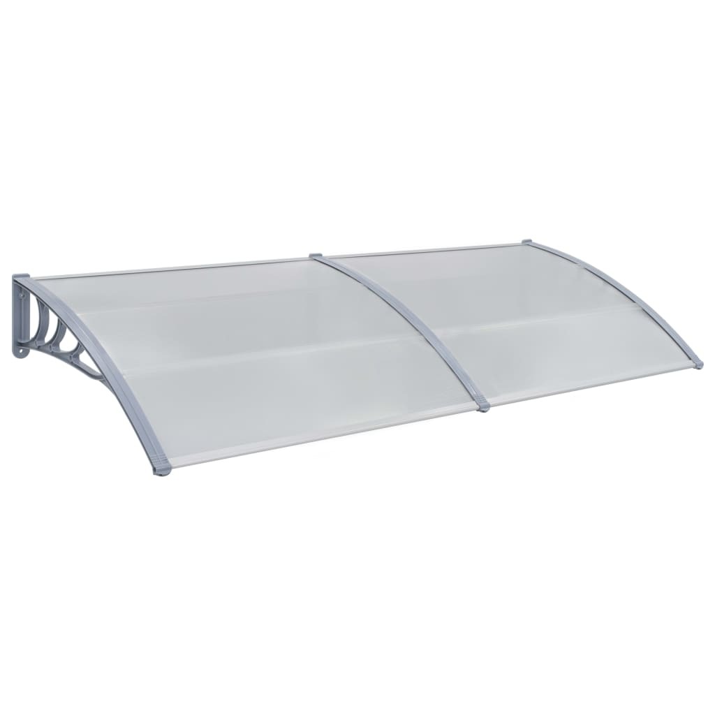 Door Canopy PC – 300×100 cm, White and Grey