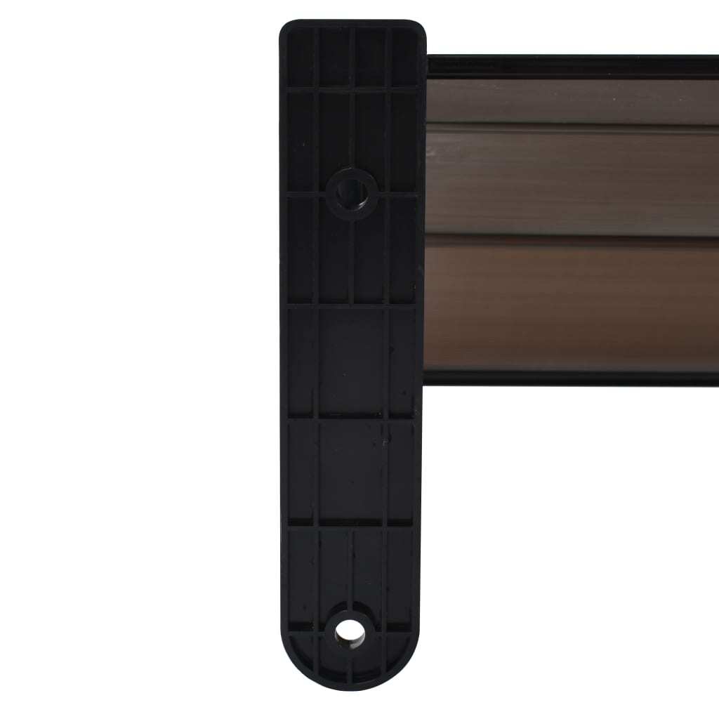 Door Canopy PC – 150×100 cm, Brown and Black