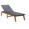 Sun Lounger with Table Poly Rattan and Solid Acacia Wood