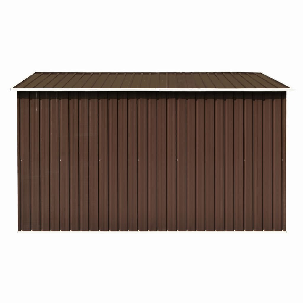 Garden Shed Metal – 257x298x178 cm, Brown