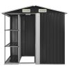 Garden Shed with Rack 205x130x183 cm Iron – Anthracite