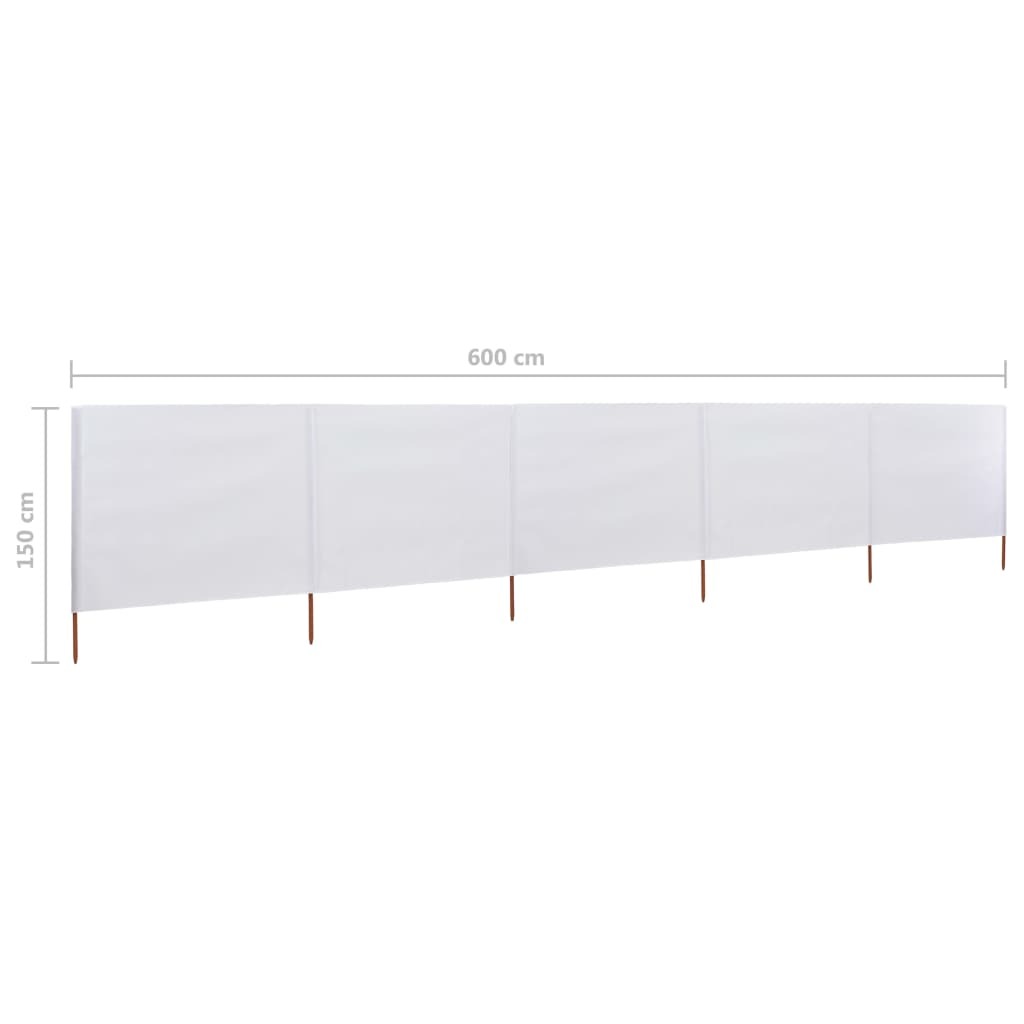 Wind Screen Fabric – 600×120 cm, Sand White