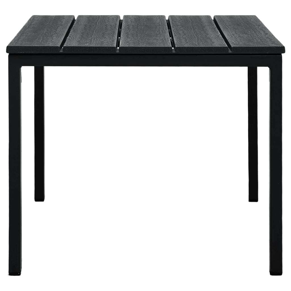 Coffee Table Black 98x48x39 cm HDPE Wood Look