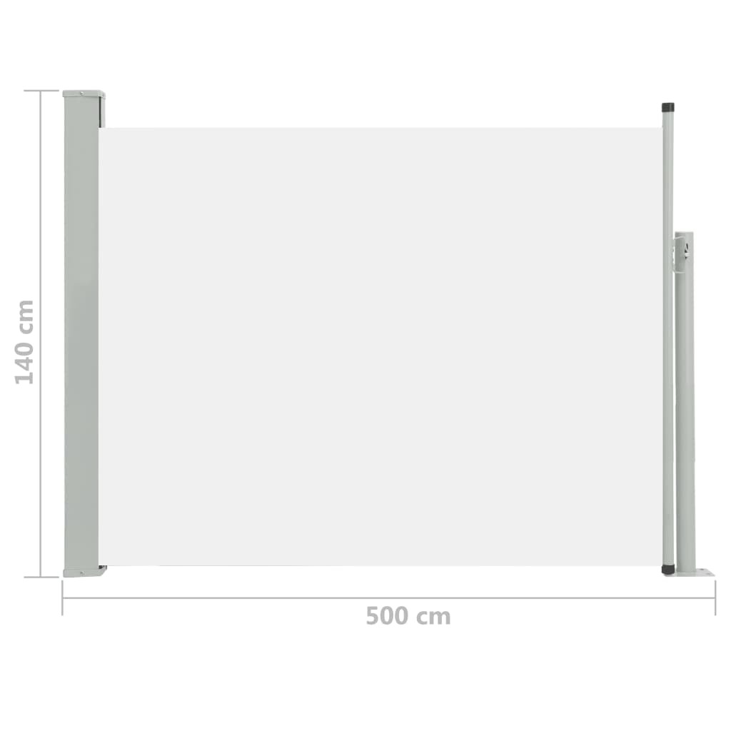Patio Terrace Side awning – 140×500 cm, Cream