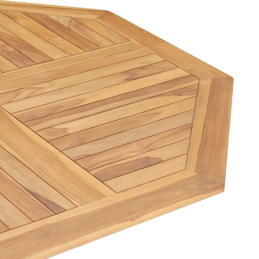 Folding Garden Table Solid Teak Wood – Octagonal, 120x120x75 cm