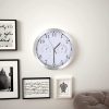 Wall Clock with Quartz Movement Hygrometer and Thermometer 30 cm – White