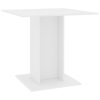 Dining Table 80x80x75 cm Engineered Wood – White