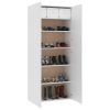 Shoe Cabinet 80×35.5×180 cm Engineered Wood – White