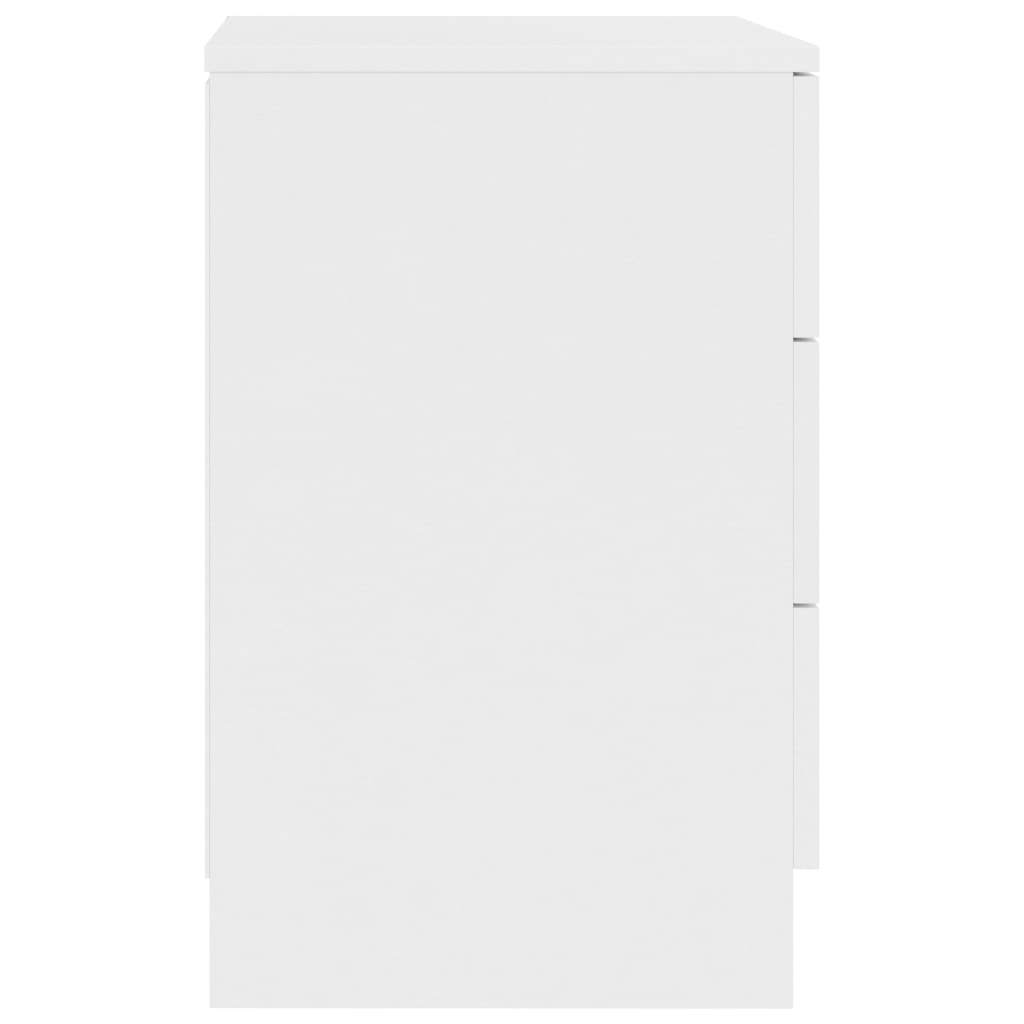 Sleaford Bedside Cabinet 38x35x56 cm Engineered Wood – White, 1