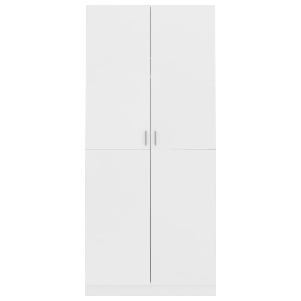 Wardrobe 90x52x200 cm Engineered Wood – White