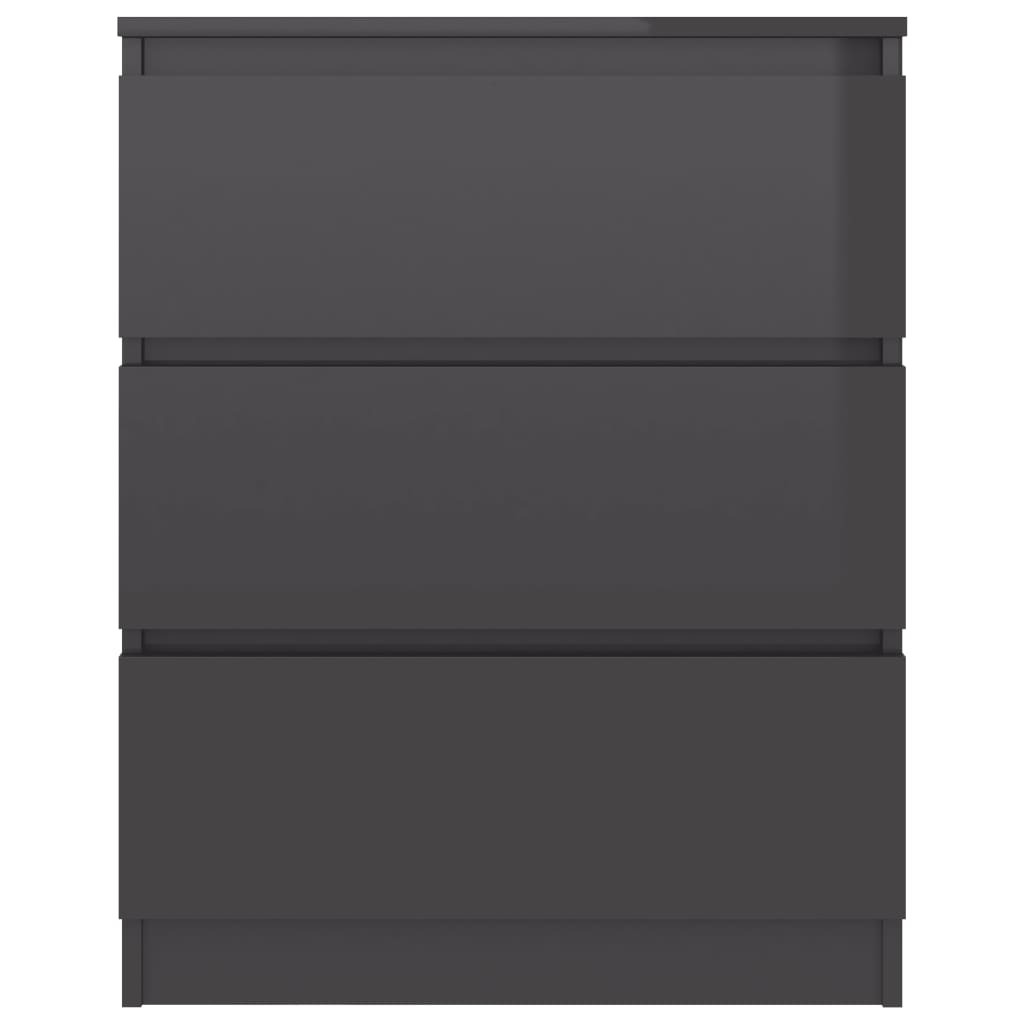 Sideboard 60x35x76 cm Engineered Wood – High Gloss Grey