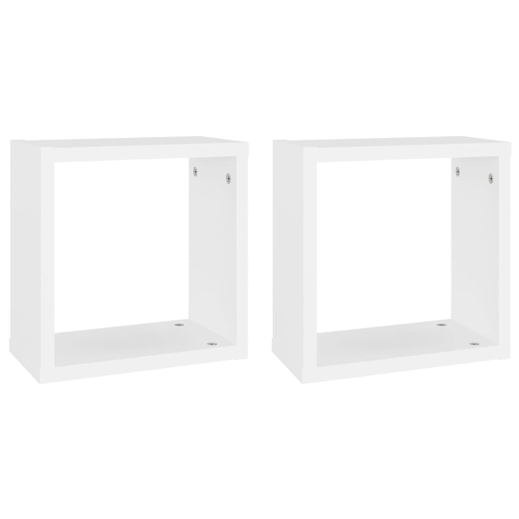 Wall Cube Shelves – 30x15x30 cm, White