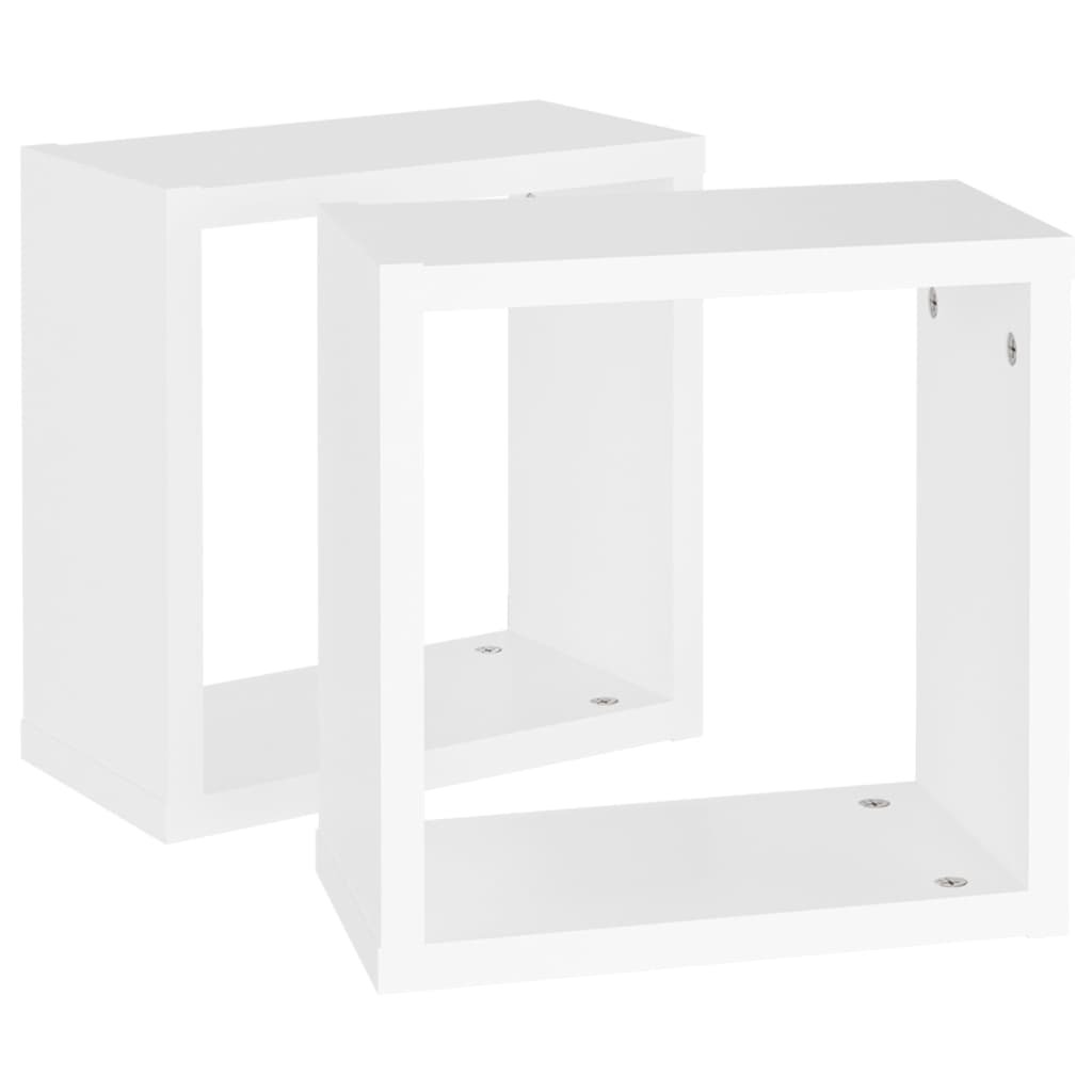 Wall Cube Shelves – 30x15x30 cm, White