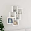 Wall Cube Shelf 78x15x93 cm Engineered Wood – White