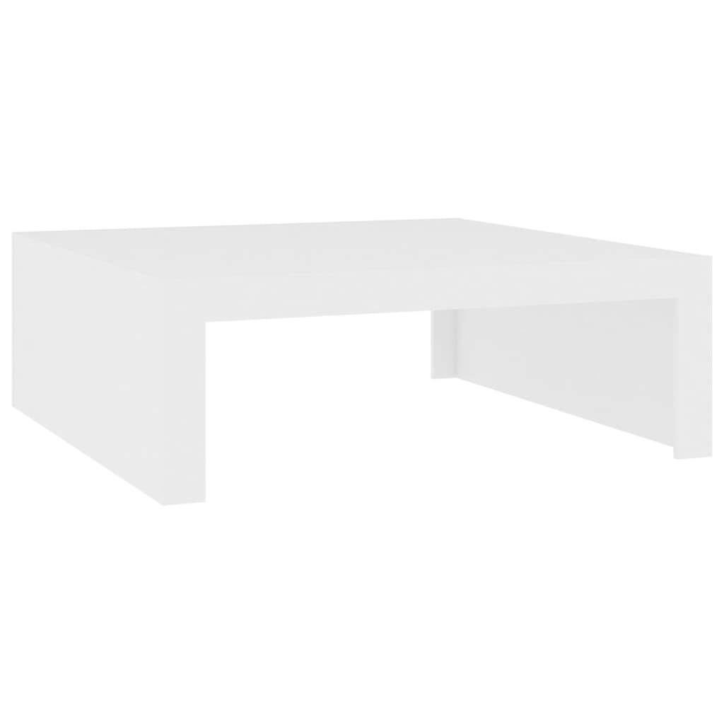 Coffee Table 100x100x35 cm Engineered Wood – White