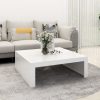 Coffee Table 100x100x35 cm Engineered Wood – White
