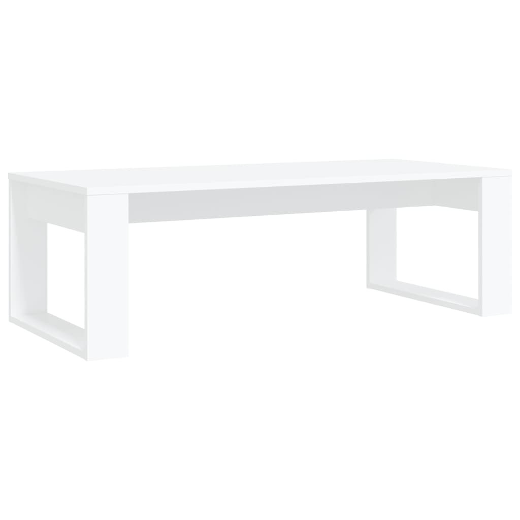 Coffee Table 110x50x35 cm Engineered Wood – White