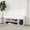 Shoe Bench 105x30x45 cm Engineered Wood – White