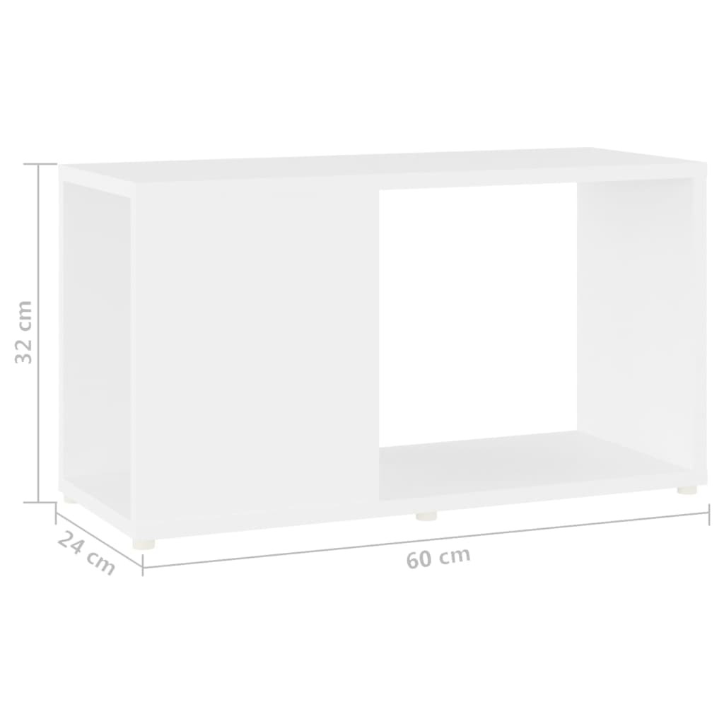 Saddle TV Cabinet 60x24x32cm Engineered Wood – White