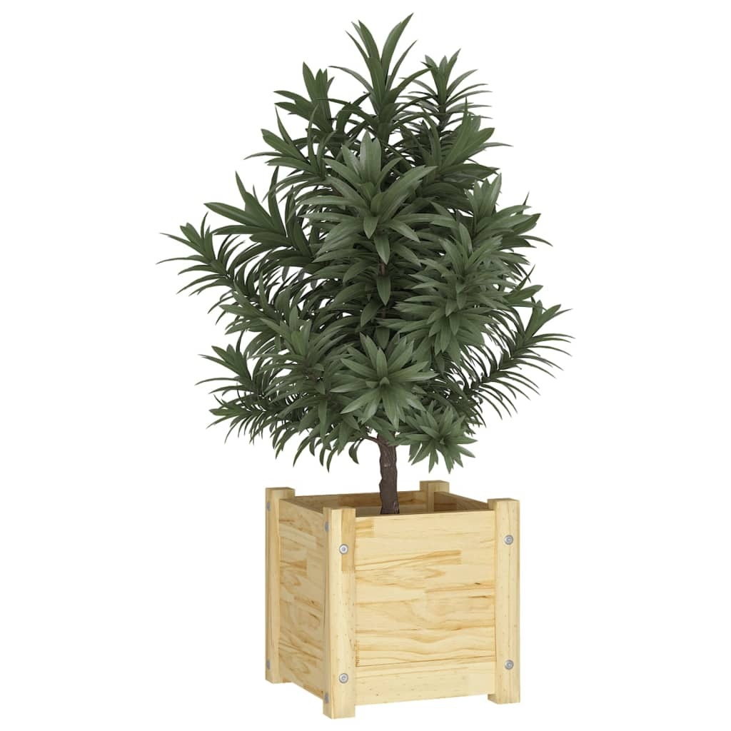 Garden Planter 31x31x31 cm Solid Pinewood – Brown, 2