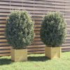 Garden Planter 40x40x40 cm Solid Pinewood – Brown, 2