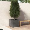 Garden Planter 60x60x60 cm Solid Pinewood – Grey, 1