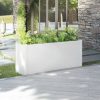 Garden Planter 150x50x70 cm Solid Pinewood – White