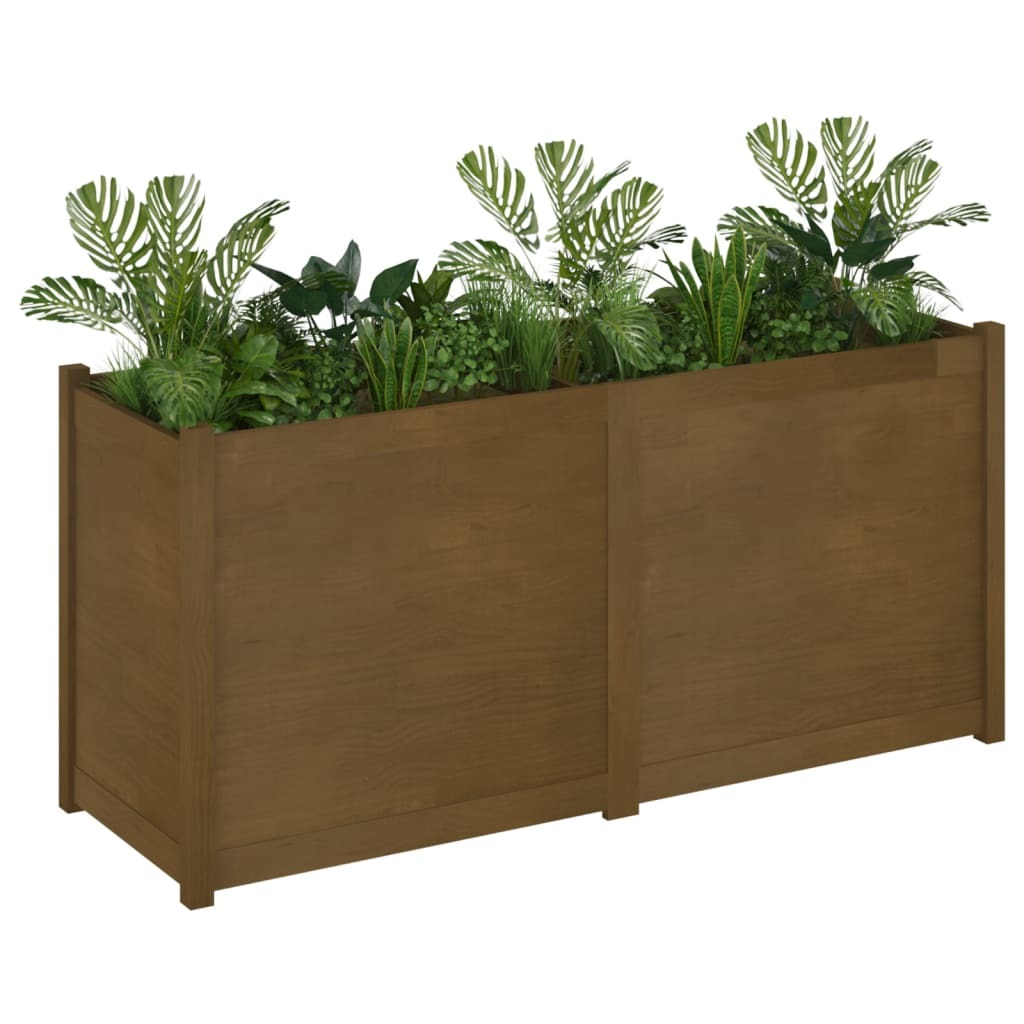 Garden Planter 150x50x70 cm Solid Pinewood – Honey Brown