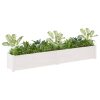 Garden Planter 200x31x31 cm Solid Pinewood – White, 2